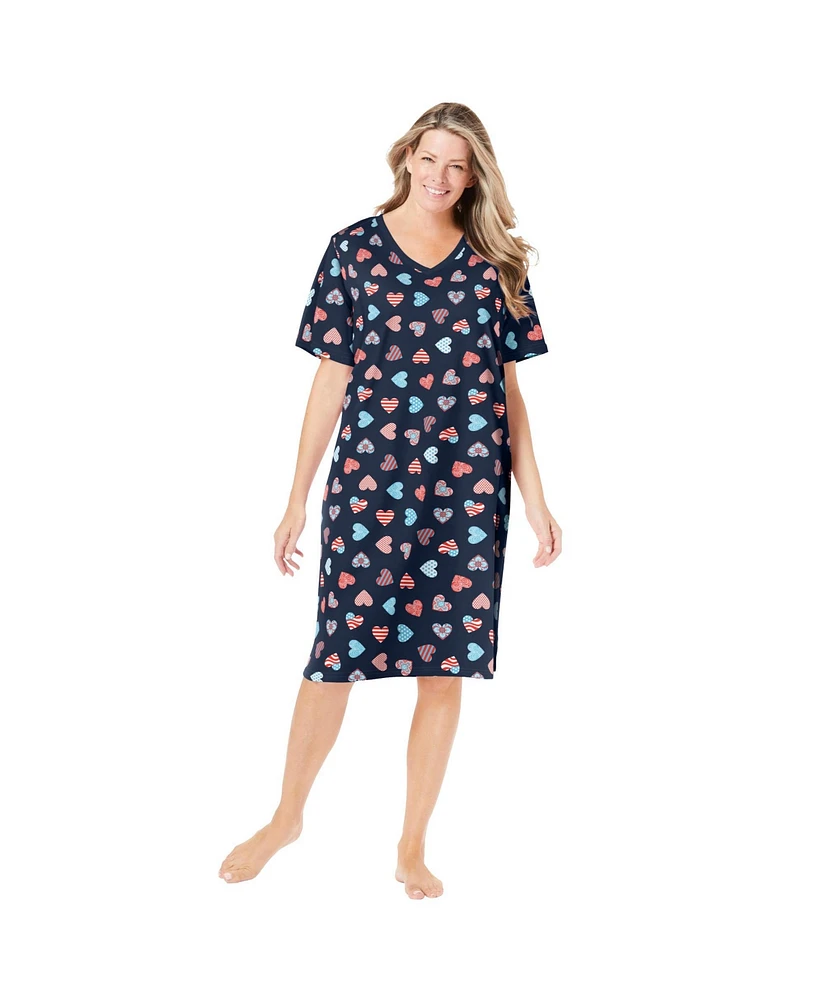 Dreams & Co. Plus Size Print Sleepshirt