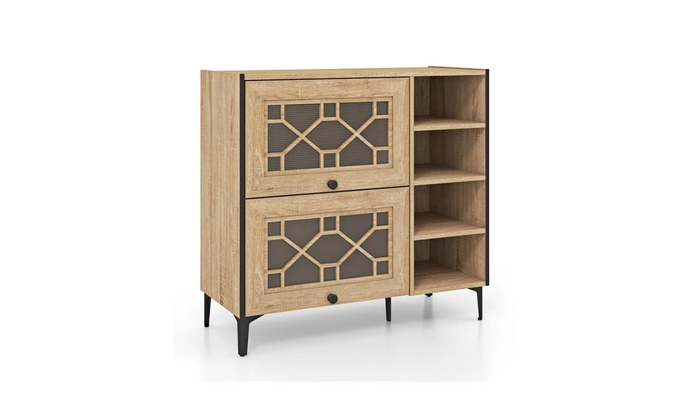 Slickblue Stylish Entryway Shoe Cabinet for Organized Storage and Space Saving