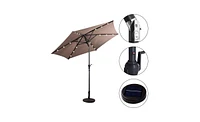 Slickblue Led Solar Umbrella for Outdoor Shade and Energy-Efficient Lighting