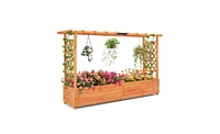 Slickblue Elevated Garden Bed for Easy Gardening and Enhanced Plant Growth with Durable Construction