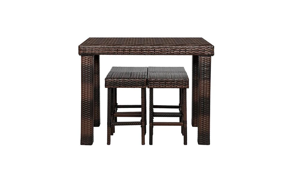 Slickblue Bar Stool-Table and Chair Set of 4 for Stylish and Comfortable Dining or Entertaining