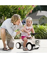 Slickblue Kids Sit to Stand Vehicle with Working Steering Wheel and Under Seat Storage