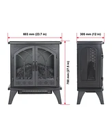 Mondawe 24Inch 3D Flame Electric Infrared Quartz Fireplace Stove With Remote Control