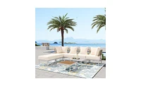 Slickblue 8-Piece Patio Sectional Sofa Set for Stylish and Comfortable Outdoor Seating