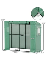 Outsunny Portable house Small House, 6.6' x 2.5' 5.6',