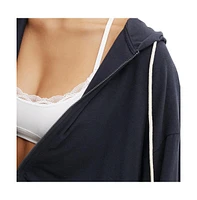 Cotton On Women's Light Weight Super Soft Hooded Zip Through