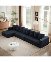 Boyel Living Chenille Modular Sofa Lounge – Modern Upholstered Sectional Couch with Plush Seating, Fixed Cushions