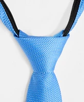 Tommy Hilfiger Boys Textured Solid Pre-Tied Zipper Tie