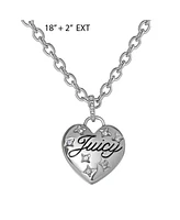 Juicy Couture Silver-Tone Heart Pendant Necklace