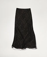 Mango Women's Leopard Flared Skirt