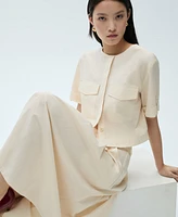 Mango Women's Pleated Midi-Skirt