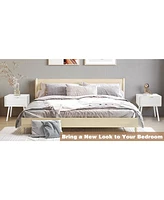 Slickblue Nightstand End Side Table with 1 Drawer for Living Room Storage and Stylish Organization