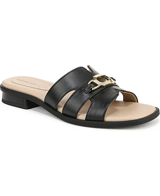 LifeStride Women's Royalty Bit Square Open Toe Slide Sandals