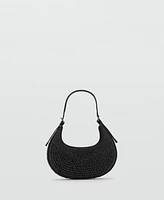 Mango Women's Crystal Detail Shoulder Bag