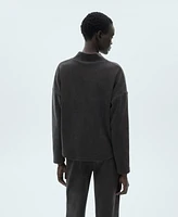 Mango Women's Corduroy Perkins Neck Sweatshirt
