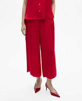 Mango Women's Flowy Palazzo Pants