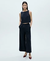 Mango Women's Cotton Culotte Pants