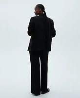 Mango Women's Wide Leg Suit Pants