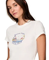 Tommy Jeans Women's Cotton Slim Fit Tropics Graphic Tee