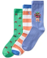 Polo Ralph Lauren Little & Big Boys Crab Bear Crew Socks, 3-Pack