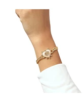 Juicy Couture Gold-Tone Chain Bracelet with Crown Heart Charm