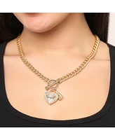 Juicy Couture Gold-Tone Heart and Logo Toggle Charm Necklace