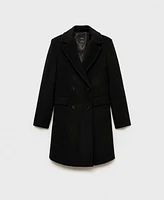 Mango Women's Double-Breasted Wool Coat