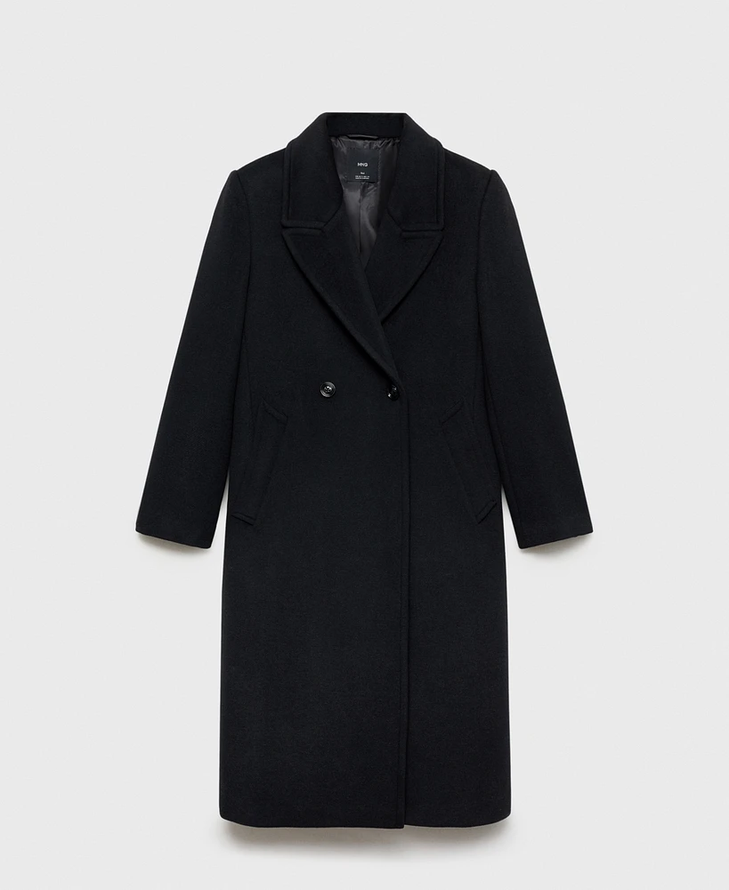 Mango Women's Lapels Wool Coat