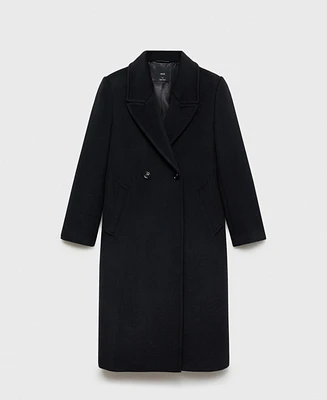 Mango Women's Lapels Wool Coat