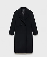 Mango Women's Lapels Wool Coat