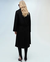 Mango Women's Belt Handmade Coat
