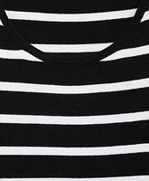 Mango Women's Metallic Buttons Striped Dress