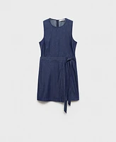 Mango Women's Denim Wrap Dress