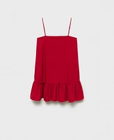 Mango Women's Thin Straps Ruffle Dress