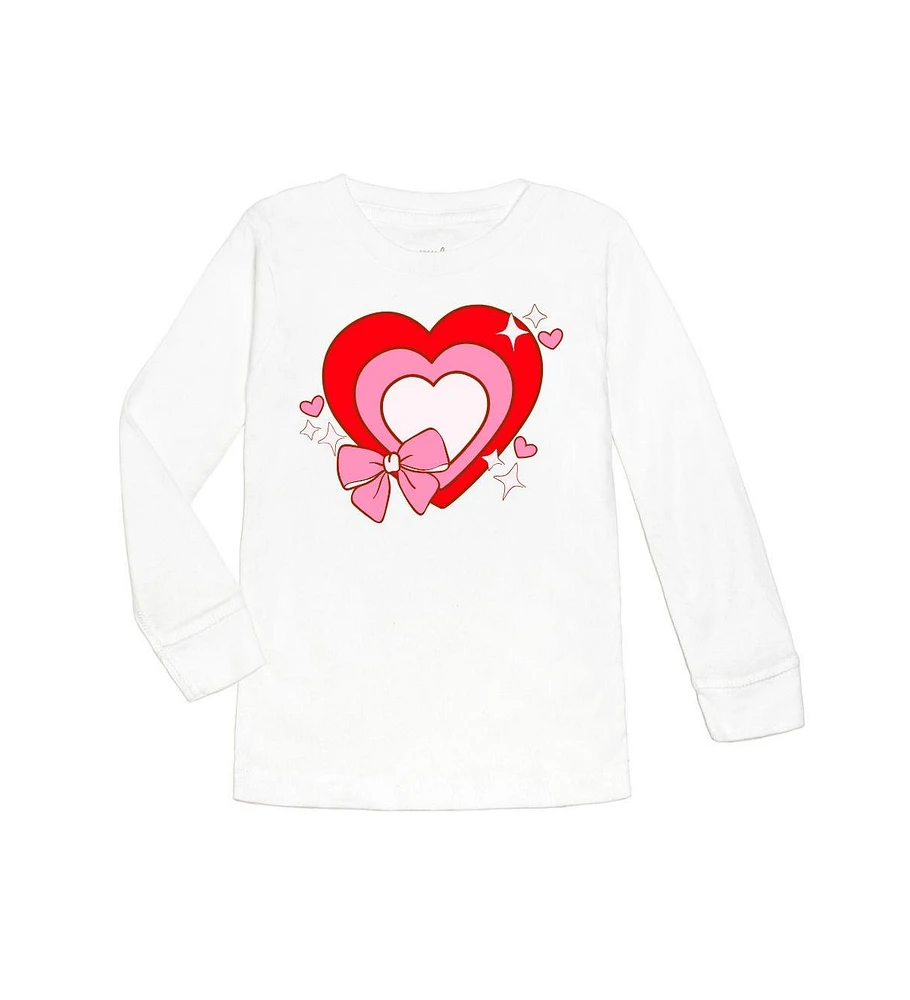 Sweet Wink Toddler Girls Bow Love Valentine's Day Long Sleeve Shirt