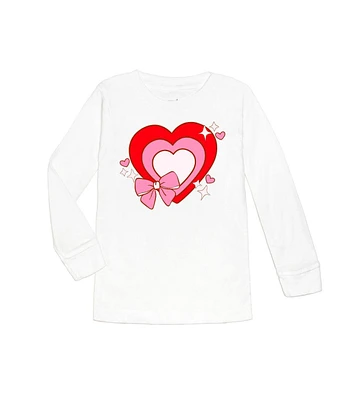 Sweet Wink Toddler Girls Bow Love Valentine's Day Long Sleeve Shirt