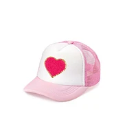 Sweet Wink Girls Bright Pink Heart Patch Valentine's Day Hat