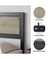 gaomon Full Size Bed Frame with Headboard