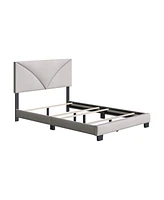 Boyd Sleep Rachel Upholstered Platform Bed with Headboard, Mattress Foundation with Strong 4 Wood Slat Supports, Box Spring Required