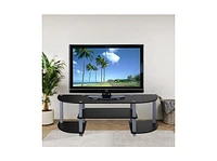 Slickblue Contemporary Tv Stand for Flat-Screen TVs with Storage and Sleek Design