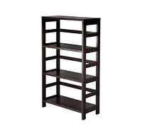 Slickblue 3-Shelf Wooden Shelving Unit Bookcase for Storage and Display