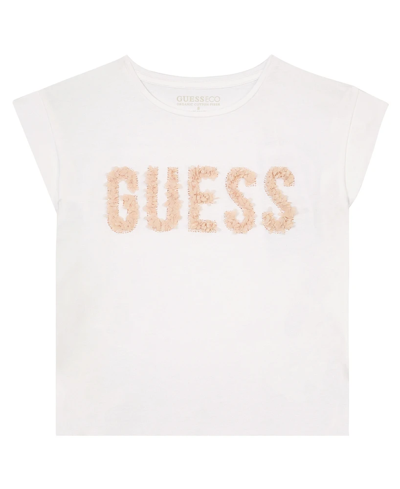 Guess Big Girls Midi Length 3D Graphic Short Sleeve T-shirt
