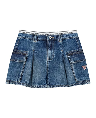 Guess Big Girls Banded Logo Denim Skirt