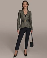 Donna Karan New York Women's Belted Metallic Jacket