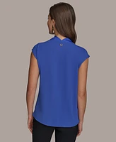 Donna Karan New York Women's Cap Sleeve Cowl Neck Top