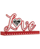 Northlight Heart and Floral "Love" Valentine's Day Photo Frame, 6.25" x 12"