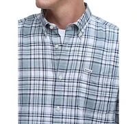 Barbour Men's Tailored-Fit Bridport Linen-Blend Plaid Shirt