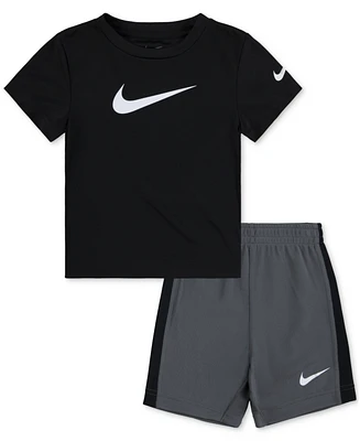 Nike Toddler Boys Dri-fit Swoosh T-Shirt & Shorts Set