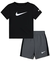 Nike Toddler Boys Dri-fit Swoosh T-Shirt & Shorts Set