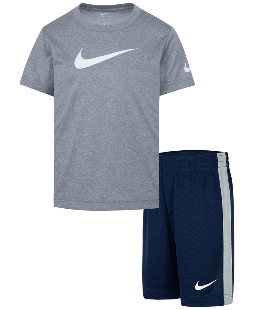 Nike Toddler Boys Dri-fit Swoosh T-Shirt & Shorts Set